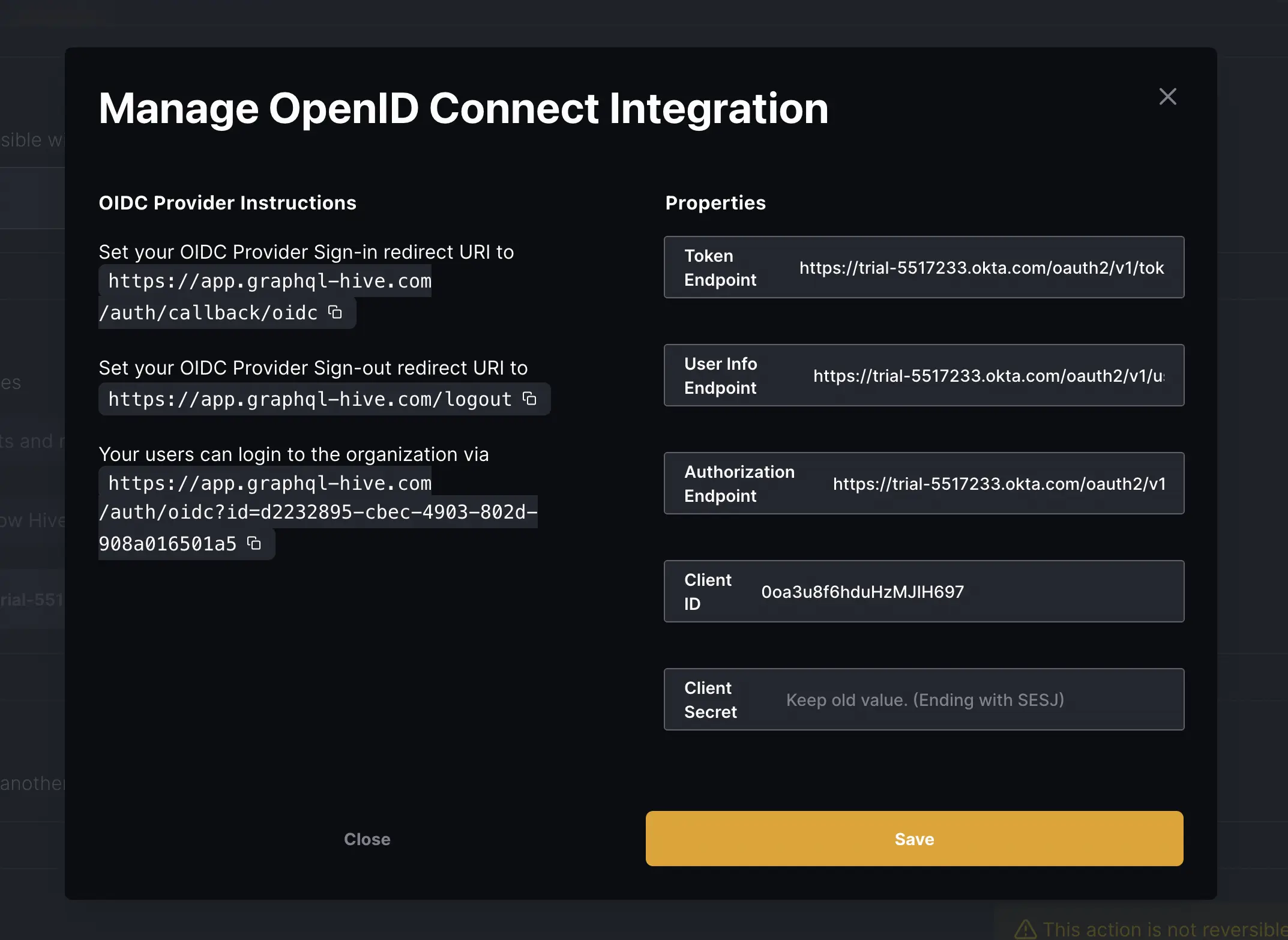 Manage OIDC in Hive